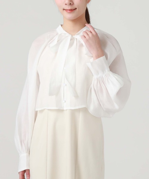 archives（アルシーヴ）の「ボウタイブラウス＋マーメイドキャミワンピース（ワンピース・レディース・ブラック/グレー/アイボリー・MEDIUM）」の11枚目の写真