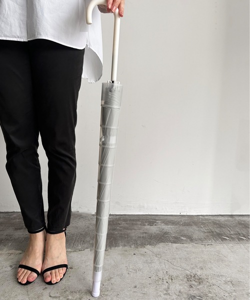 COMMON WARE（コモンウェアー）の「NT : 濡れないスライド傘カバー（長傘・レディース・クリア/ブラック/パープル/ネイビー・FREE）」の4枚目の写真