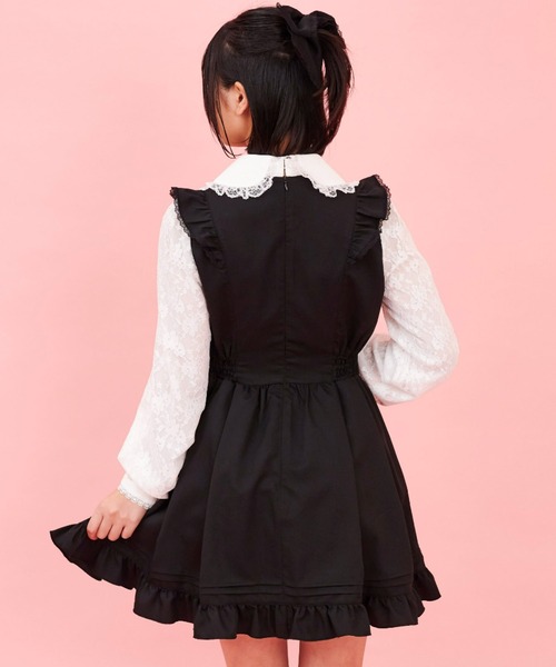 Secret Honey（シークレットハニー）の「レース袖ドッキングワンピース（ワンピース・レディース・ブラック/ダークブラック・MEDIUM）」の3枚目の写真