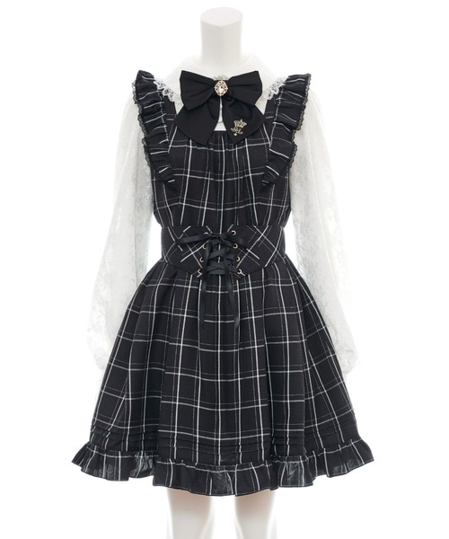 Secret Honey（シークレットハニー）の「レース袖ドッキングワンピース（ワンピース・レディース・ブラック/ダークブラック・MEDIUM）」の4枚目の写真