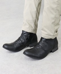 Dedes/サイドジップショートドレープブーツ(5156)