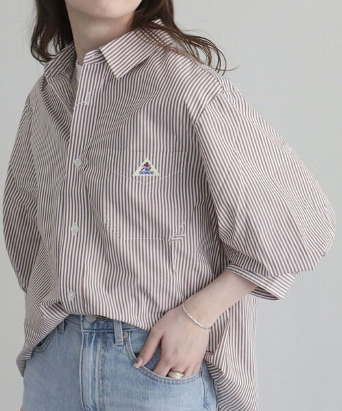 GEVACO（ゲバコ）の「【GEVACO/ゲバコ】タイプライター6分袖シャツ（シャツ/ブラウス・レディース・ブラック系その他/ベージュ系その他/オフホワイト/ブルー系その他・36/38）」の3枚目の写真