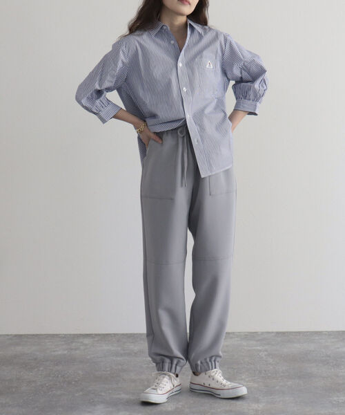 GEVACO（ゲバコ）の「【GEVACO/ゲバコ】タイプライター6分袖シャツ（シャツ/ブラウス・レディース・ブラック系その他/ベージュ系その他/オフホワイト/ブルー系その他・36/38）」の6枚目の写真