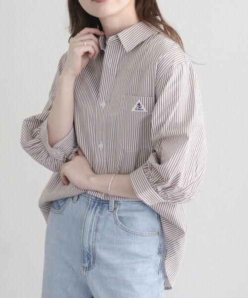 GEVACO（ゲバコ）の「【GEVACO/ゲバコ】タイプライター6分袖シャツ（シャツ/ブラウス・レディース・ブラック系その他/ベージュ系その他/オフホワイト/ブルー系その他・36/38）」の7枚目の写真