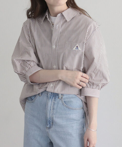 GEVACO（ゲバコ）の「【GEVACO/ゲバコ】タイプライター6分袖シャツ（シャツ/ブラウス・レディース・ブラック系その他/ベージュ系その他/オフホワイト/ブルー系その他・36/38）」の9枚目の写真