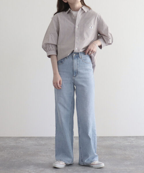 GEVACO（ゲバコ）の「【GEVACO/ゲバコ】タイプライター6分袖シャツ（シャツ/ブラウス・レディース・ブラック系その他/ベージュ系その他/オフホワイト/ブルー系その他・36/38）」の14枚目の写真