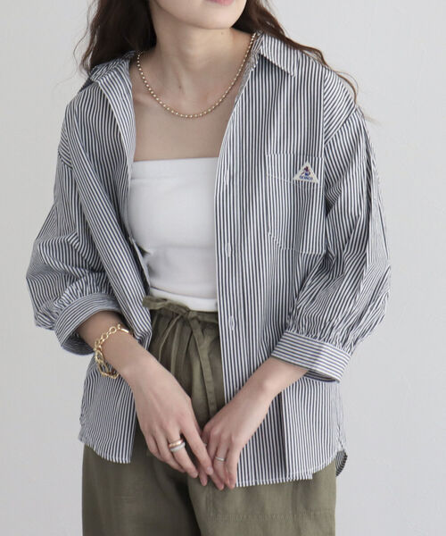 GEVACO（ゲバコ）の「【GEVACO/ゲバコ】タイプライター6分袖シャツ（シャツ/ブラウス・レディース・ブラック系その他/ベージュ系その他/オフホワイト/ブルー系その他・36/38）」の16枚目の写真