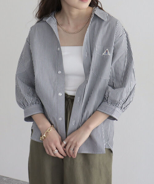 GEVACO（ゲバコ）の「【GEVACO/ゲバコ】タイプライター6分袖シャツ（シャツ/ブラウス・レディース・ブラック系その他/ベージュ系その他/オフホワイト/ブルー系その他・36/38）」の19枚目の写真