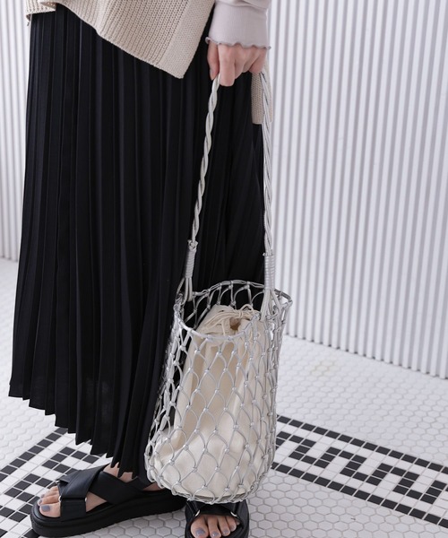 LAKOLE（ラコレ）の「メッシュタテ型ショルダーバッグ / 180313