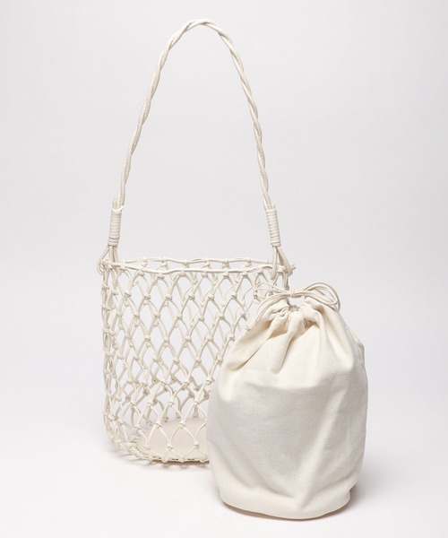 LAKOLE（ラコレ）の「メッシュタテ型ショルダーバッグ / 180313（ショルダーバッグ・レディース・オフホワイト/ブラック/ライトグリーン/シルバー・FREE）」の11枚目の写真