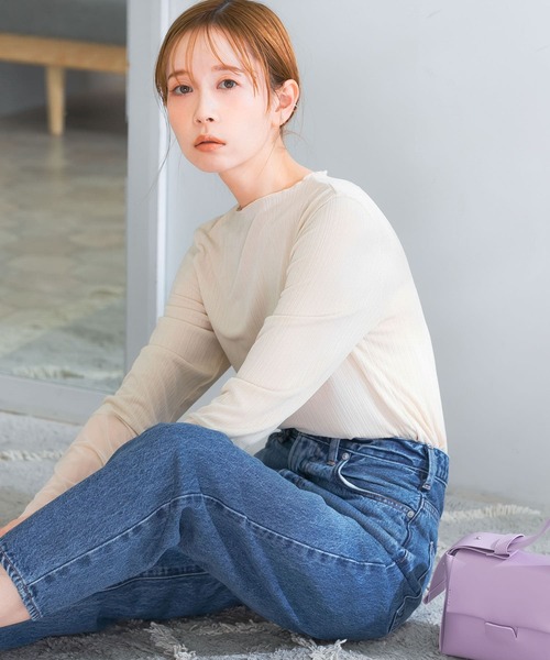 URBAN RESEARCH ROSSO（アーバンリサーチロッソ）の「シアードッキングカットソー（Tシャツ/カットソー・レディース・グリーン/アイボリー・FREE）」の17枚目の写真