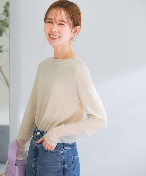 URBAN RESEARCH ROSSO（アーバンリサーチロッソ）の「シアードッキングカットソー（Tシャツ/カットソー・レディース・グリーン/アイボリー・FREE）」の20枚目の写真