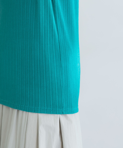 URBAN RESEARCH ROSSO（アーバンリサーチロッソ）の「シアードッキングカットソー（Tシャツ/カットソー・レディース・グリーン/アイボリー・FREE）」の9枚目の写真