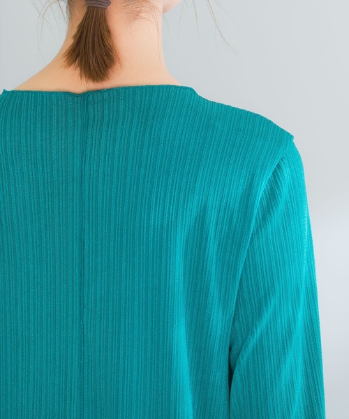 URBAN RESEARCH ROSSO（アーバンリサーチロッソ）の「シアードッキングカットソー（Tシャツ/カットソー・レディース・グリーン/アイボリー・FREE）」の10枚目の写真