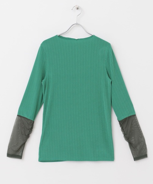 URBAN RESEARCH ROSSO（アーバンリサーチロッソ）の「シアードッキングカットソー（Tシャツ/カットソー・レディース・グリーン/アイボリー・FREE）」の12枚目の写真