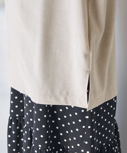 ROPE' PICNIC(ロペピクニック)の「セットアップ対応/麻調シアージャケット(テーラードジャケット・レディース・カーキ/チャコールグレー/ベージュ/ターコイズブルー・38)」の20枚目の写真