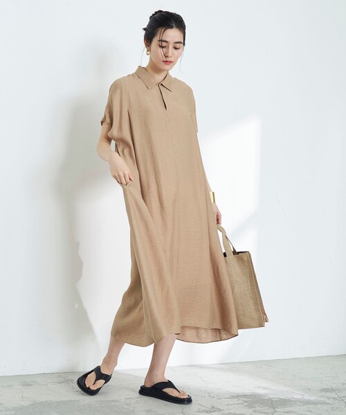 NOLLEY’S（ノーリーズ）の「◇【WEB限定】ジュピタースキッパーAラインワンピース（ワンピース・レディース・ブラック/ブラウン/オリーブ・FREE）」の18枚目の写真