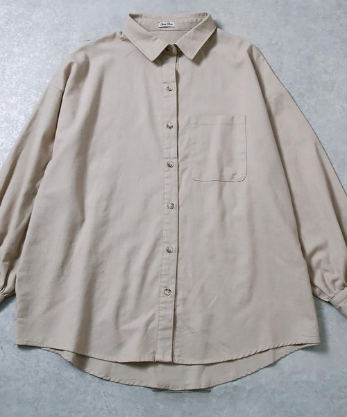 Rejoule(リジュール)の「コットンリネンオーバーサイズシャツ(シャツ/ブラウス・レディース・チャコールグレー/ベージュ/ホワイト系その他・FREE)」の11枚目の写真