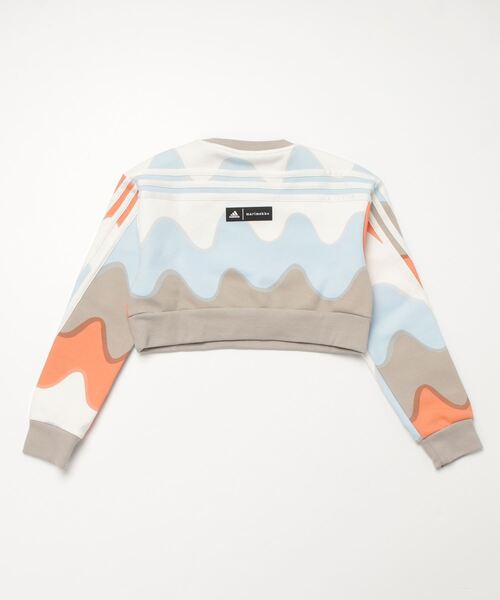 adidas（アディダス）の「マリメッコ 総柄プリント コットン スウェットシャツ / トレーナー / アディダス adidas（スウェット・キッズ・ブラック/ホワイト・130/150/140/160）」の7枚目の写真