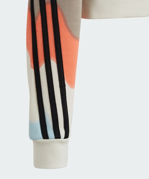 adidas（アディダス）の「マリメッコ 総柄プリント コットン スウェットシャツ / トレーナー / アディダス adidas（スウェット・キッズ・ブラック/ホワイト・130/150/140/160）」の10枚目の写真