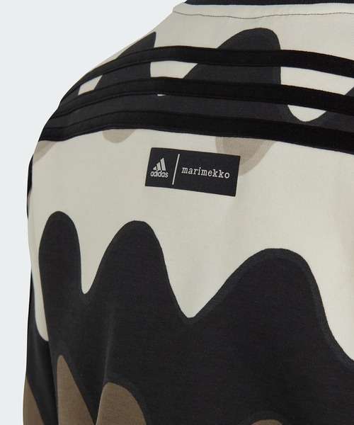 adidas（アディダス）の「マリメッコ 総柄プリント コットン スウェットシャツ / トレーナー / アディダス adidas（スウェット・キッズ・ブラック/ホワイト・130/150/140/160）」の9枚目の写真
