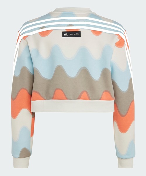 adidas（アディダス）の「マリメッコ 総柄プリント コットン スウェットシャツ / トレーナー / アディダス adidas（スウェット・キッズ・ブラック/ホワイト・130/150/140/160）」の12枚目の写真