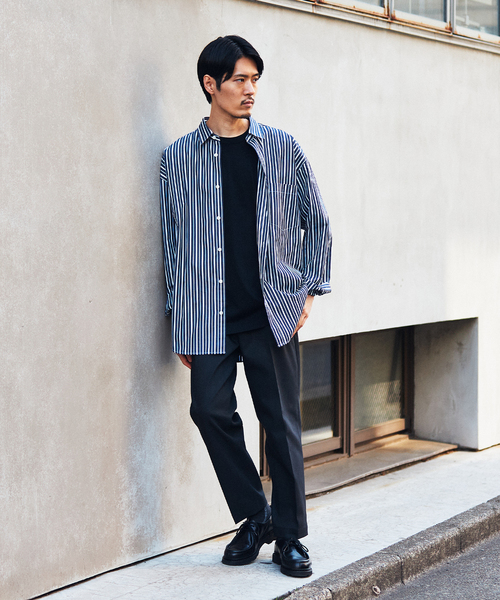 EDIFICE（エディフィス）の「"E"TROUSERS（E-3）SOLOTEX(R) デニム イージースラックス（スラックス・メンズ・ブラック/ネイビー・LARGE/SMALL/MEDIUM）」の6枚目の写真