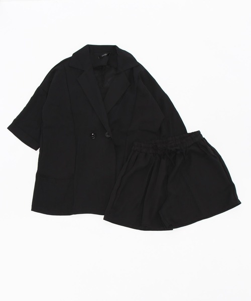 B.I.D.（ビーアイディー）の「【3点SET】 ジャケットセットアップ（シャツ/ブラウス・レディース・ピンク/ブラック/ブルー・LARGE/X-LARGE/MEDIUM）」の4枚目の写真