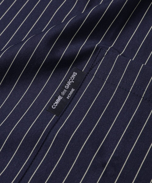 COMME des GARCONS HOMME（コム デ ギャルソン・オム）の「綿天竺ピンストライプ切り替え POCKET TEE（Tシャツ/カットソー・メンズ・ネイビー系・S/M/L）」の3枚目の写真