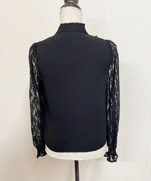 MA*RS（アメーバーマーズ）の「袖レースびっくりぼんタイブラウス（シャツ/ブラウス・レディース・ピンク/ブラック/ホワイト・FREE）」の14枚目の写真