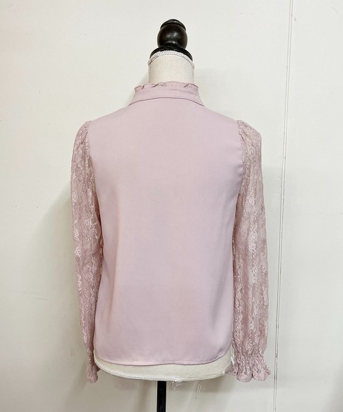 MA*RS（アメーバーマーズ）の「袖レースびっくりぼんタイブラウス（シャツ/ブラウス・レディース・ピンク/ブラック/ホワイト・FREE）」の19枚目の写真