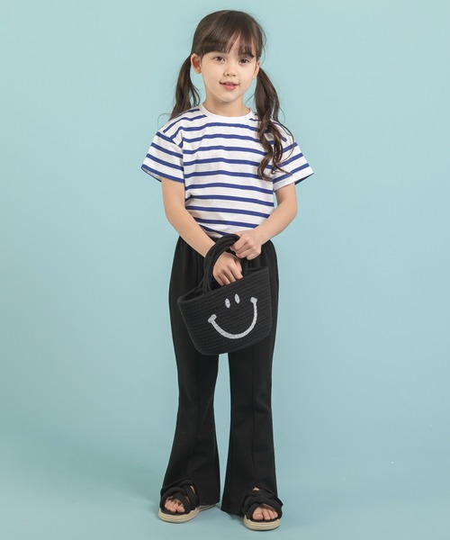 URBAN CHERRY（アーバンチェリー）の「【楽さらストレッチ】ピンタックフロントスリットパンツ（その他パンツ・キッズ・パープル/ブラック/ベージュ・110cm/150cm/120cm/140cm/130cm）」の7枚目の写真