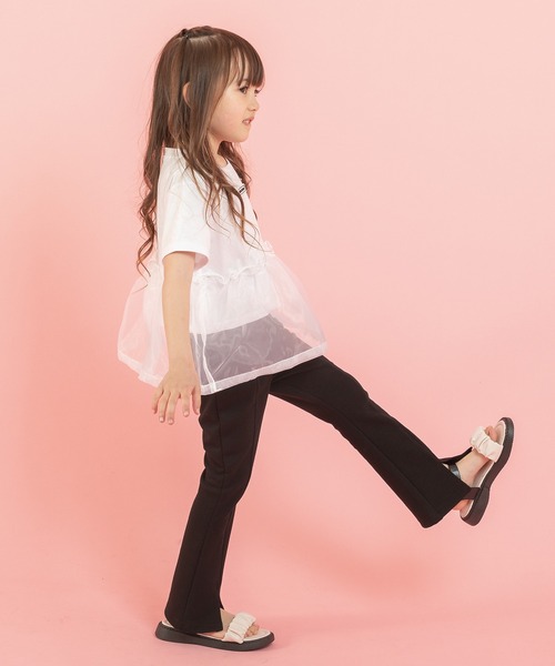 URBAN CHERRY（アーバンチェリー）の「【楽さらストレッチ】ピンタックフロントスリットパンツ（その他パンツ・キッズ・パープル/ブラック/ベージュ・110cm/150cm/120cm/140cm/130cm）」の6枚目の写真