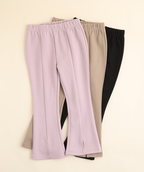 URBAN CHERRY（アーバンチェリー）の「【楽さらストレッチ】ピンタックフロントスリットパンツ（その他パンツ・キッズ・パープル/ブラック/ベージュ・110cm/150cm/120cm/140cm/130cm）」の4枚目の写真