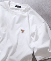 【ZIP FIVE】動物刺繍 ワンポイント 綿100 ビッグシルエット 半袖 Tシャツ ユニセックス