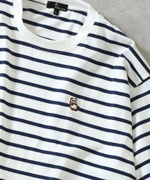 ZIP FIVE | 【ZIP ZOO】【ユニセックス】ビッグシルエット動物刺繍半袖ワンポイントTシャツ　キタキツネ/エゾユキウサギ/エゾタヌキ(Tシャツ/カットソー)