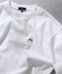 ZIP FIVE | 【ZIP ZOO】【ユニセックス】ビッグシルエット動物刺繍半袖ワンポイントTシャツ　キタキツネ/エゾユキウサギ/エゾタヌキ(Tシャツ/カットソー)