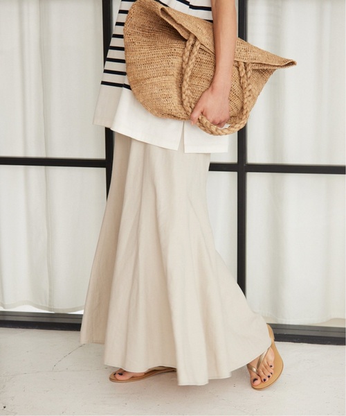 JOURNAL STANDARD relume(ジャーナルスタンダード レリューム)の「《追加》リネンレーヨンマーメイドスカート(スカート・レディース・ブラック/ベージュ・36/38)」の2枚目の写真