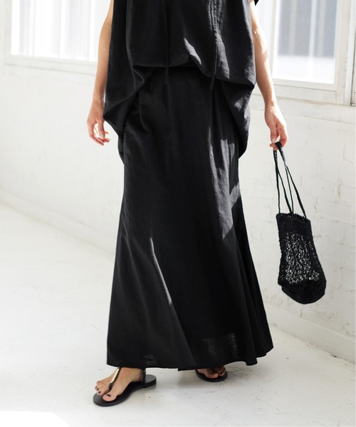 JOURNAL STANDARD relume(ジャーナルスタンダード レリューム)の「《追加》リネンレーヨンマーメイドスカート(スカート・レディース・ブラック/ベージュ・36/38)」の1枚目の写真