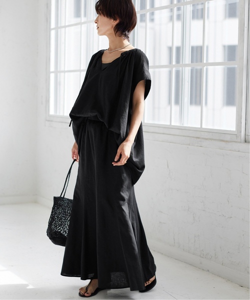 JOURNAL STANDARD relume(ジャーナルスタンダード レリューム)の「《追加》リネンレーヨンマーメイドスカート(スカート・レディース・ブラック/ベージュ・36/38)」の5枚目の写真