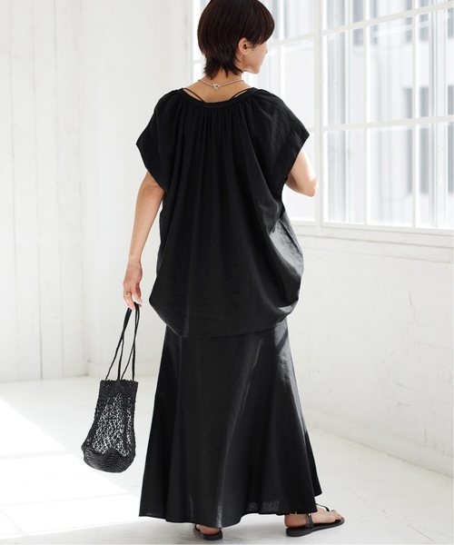 JOURNAL STANDARD relume(ジャーナルスタンダード レリューム)の「《追加》リネンレーヨンマーメイドスカート(スカート・レディース・ブラック/ベージュ・36/38)」の6枚目の写真