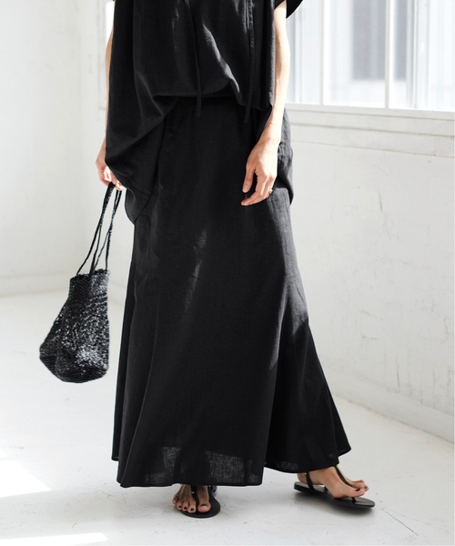 JOURNAL STANDARD relume(ジャーナルスタンダード レリューム)の「《追加》リネンレーヨンマーメイドスカート(スカート・レディース・ブラック/ベージュ・36/38)」の8枚目の写真