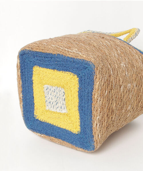 EARTH MADE(アースメイド)の「【EARTH MADE/アースメイド】スクエアボトムバスケット(かごバッグ・レディース・グリーン系その他3/ブルー系その他3・FREE)」の8枚目の写真