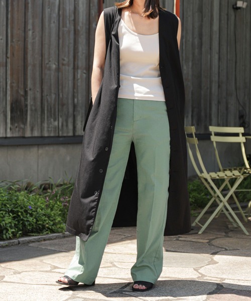 ZIP FIVE(ジップファイブ)の「【ZIP FIVE】コットンリネンライク ワイドスラックスパンツ(スラックス・メンズ・ネイビー/ブラウン/オリーブ/アイボリー/ブラック・SMALL/MEDIUM/LARGE/X-LARGE)」の11枚目の写真