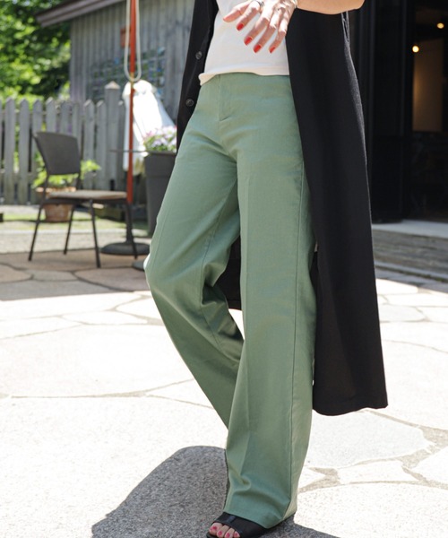 ZIP FIVE(ジップファイブ)の「【ZIP FIVE】コットンリネンライク ワイドスラックスパンツ(スラックス・メンズ・ネイビー/ブラウン/オリーブ/アイボリー/ブラック・SMALL/MEDIUM/LARGE/X-LARGE)」の13枚目の写真