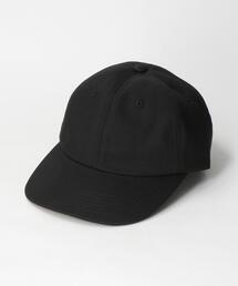 ＜LOWNN＞ BLACK SIGNATURE GABARDINE CAP/キャップ