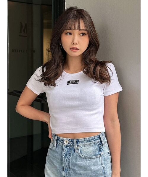 GYDA（ジェイダ）の「GYDA Patch ショートTシャツ（Tシャツ/カットソー・レディース・オフホワイト/ブラック/グリーン・FREE）」の22枚目の写真
