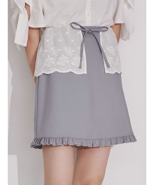 merry jenny（メリージェニー）の「レースフラップミニスカート（スカート・レディース・ブルー/ブラック/アイボリー・FREE）」の21枚目の写真