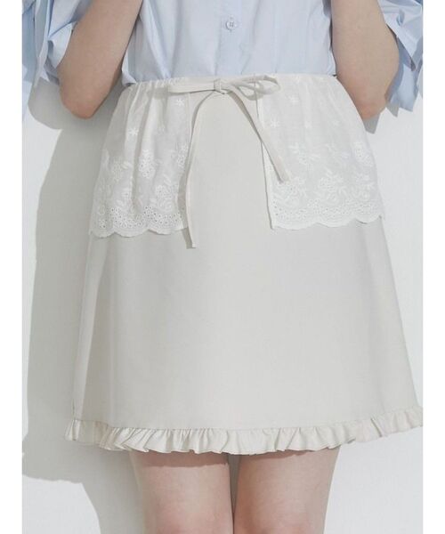 merry jenny（メリージェニー）の「レースフラップミニスカート（スカート・レディース・ブルー/ブラック/アイボリー・FREE）」の22枚目の写真