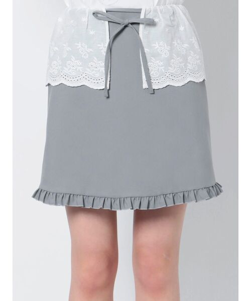 merry jenny（メリージェニー）の「レースフラップミニスカート（スカート・レディース・ブルー/ブラック/アイボリー・FREE）」の7枚目の写真